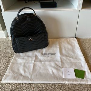 Kate Spade Black Leather Reese Ethel Backpack Med